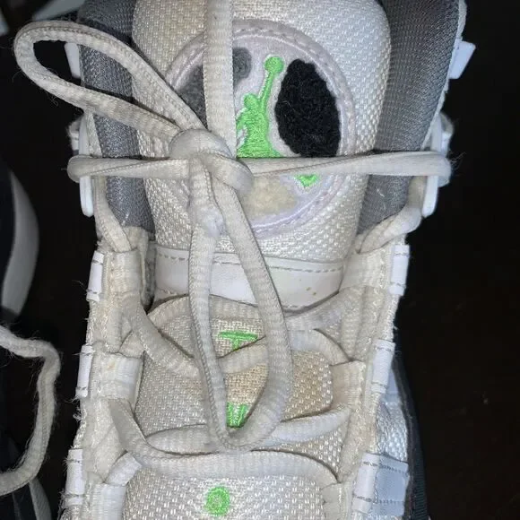 Nike Air Jordan 6 Rings GS Basketball Shoes 323419-130 White Green Size 4Y - Picture 6 of 12